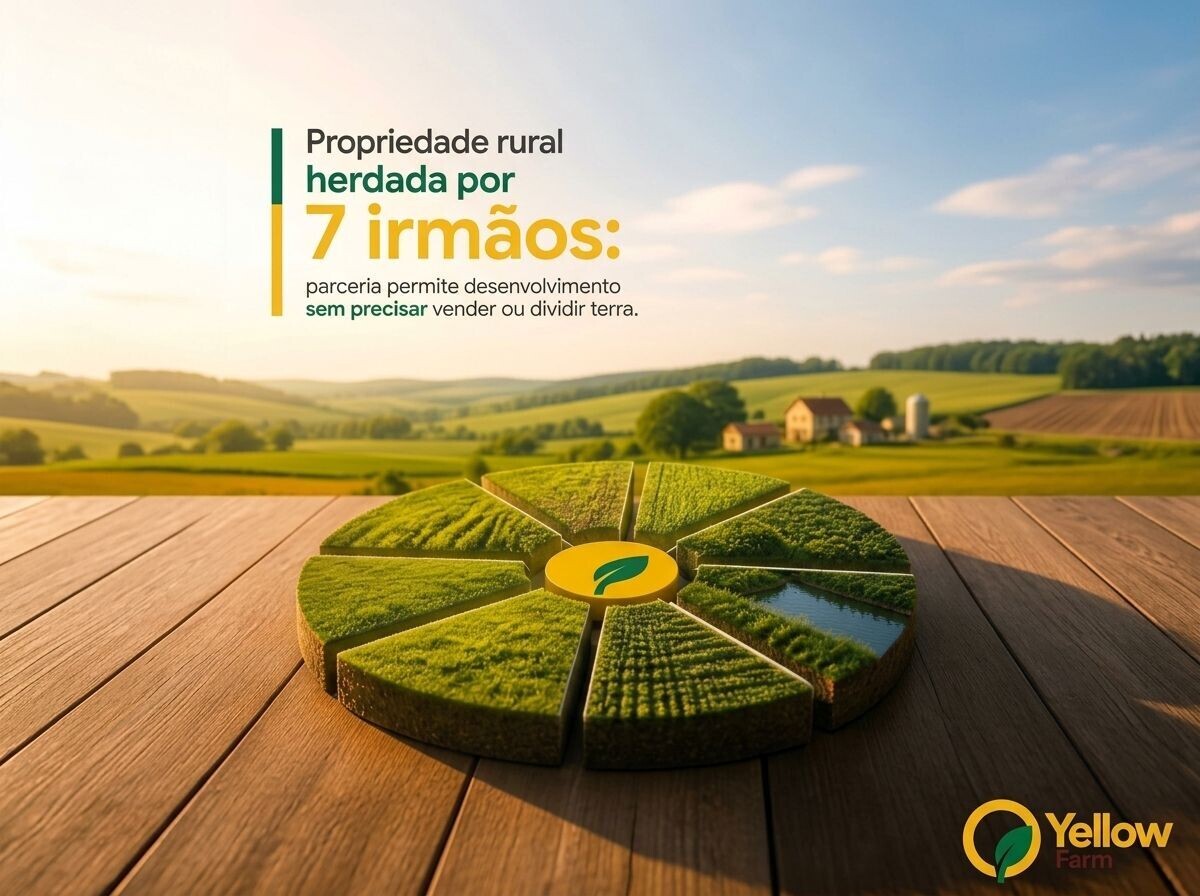 Propriedade rural herdada por 7 irmãos: parceria permite desenvolvimento sem precisar vender ou dividir terra